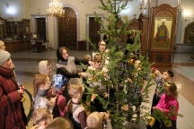Елка в русском стиле в главном соборе края 3 января 2025 г.
